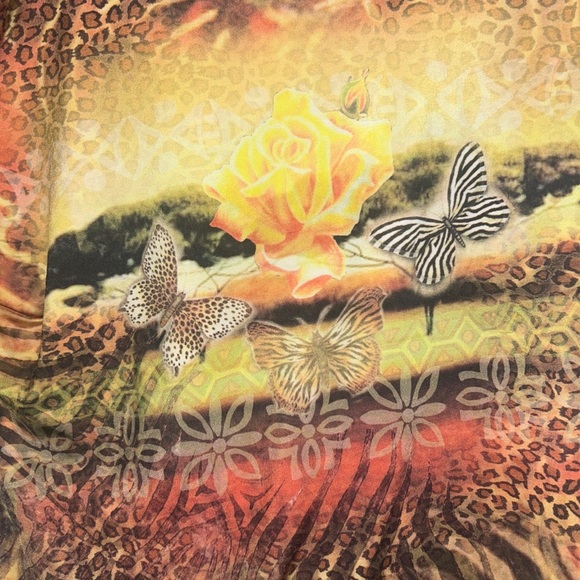 BOHO CHIC Y2K STYLE FRONT KNOT BUTTON DOWN WOMAN'S TOP SIZE Large - Picture 6 of 8